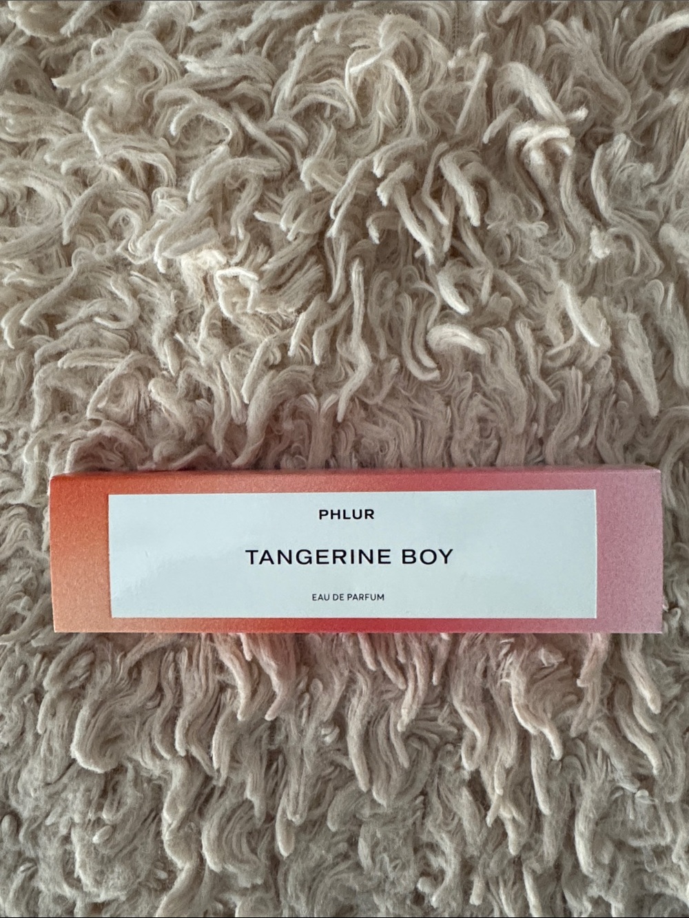 Phlur Tangerine Boy Eau de Parfum - Pink/Orange Gradient Box - sprayed 3 times